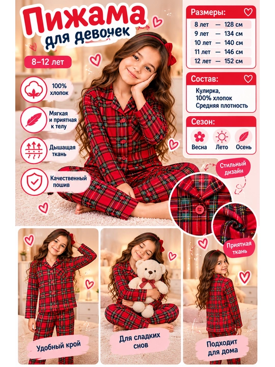 Qizlar uchun pijama