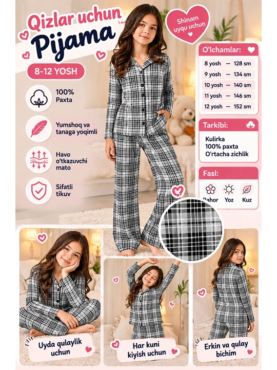 Qizlar uchun pijamalar - 