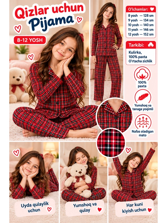 Qizlar uchun pijamalar - 