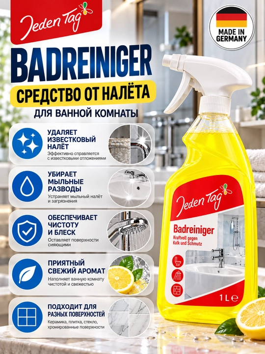Vanna xonasidagi ohak qatlamini ketkazish vositasi Jeden Tag Badreiniger, 1 l