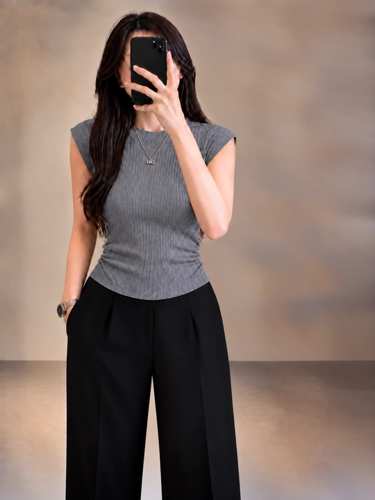 Кофта американка для женщин и девушек, ежедневный топ в рубчик с коротким рукавом Freesize