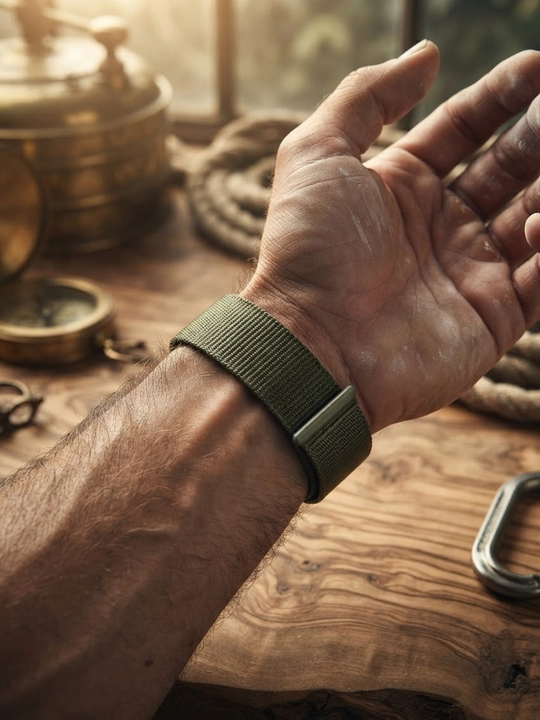 Smart Watch uchun nylon remeshok, to‘q yashil