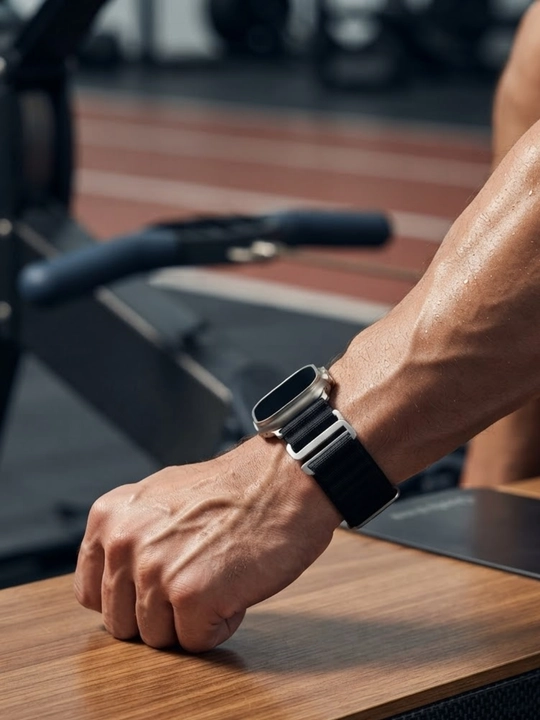Smart Watch uchun nylon remeshok, qora rang - 