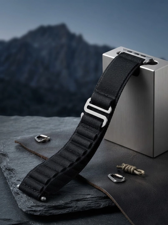 Smart Watch uchun nylon remeshok, qora rang