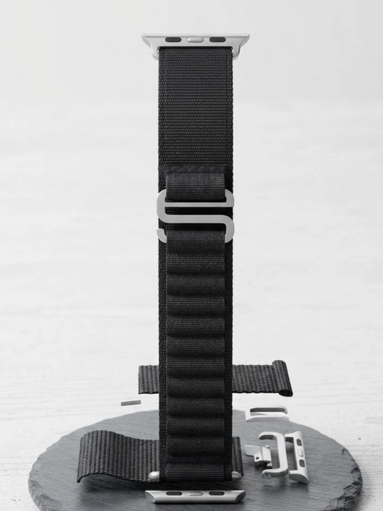 Smart Watch uchun nylon remeshok, qora rang