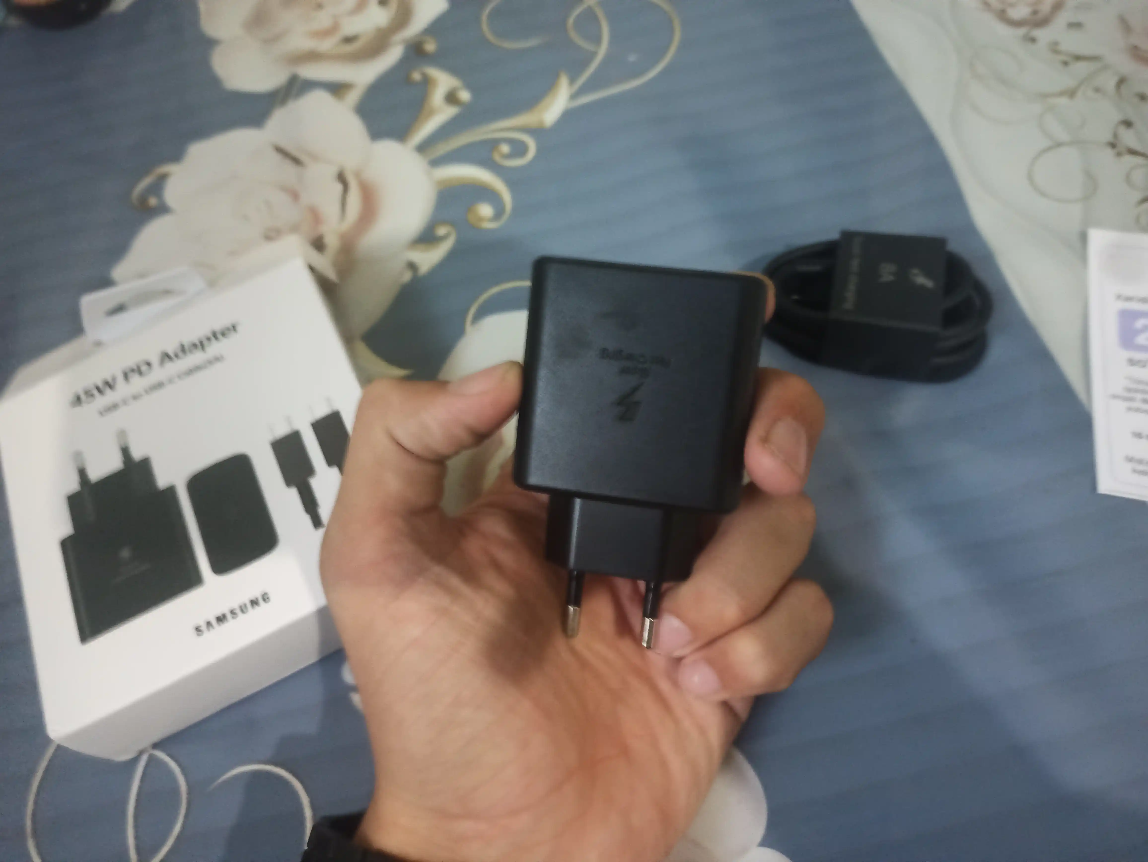 Зарядное устройство Samsung 45W, Type-C, быстрая зарядка, адаптер для телефона