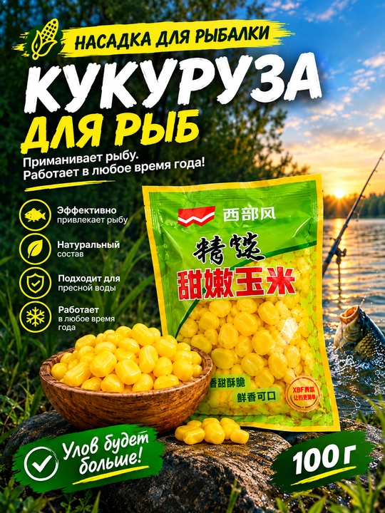Baliq ovlash uchun makkajo`xori - 