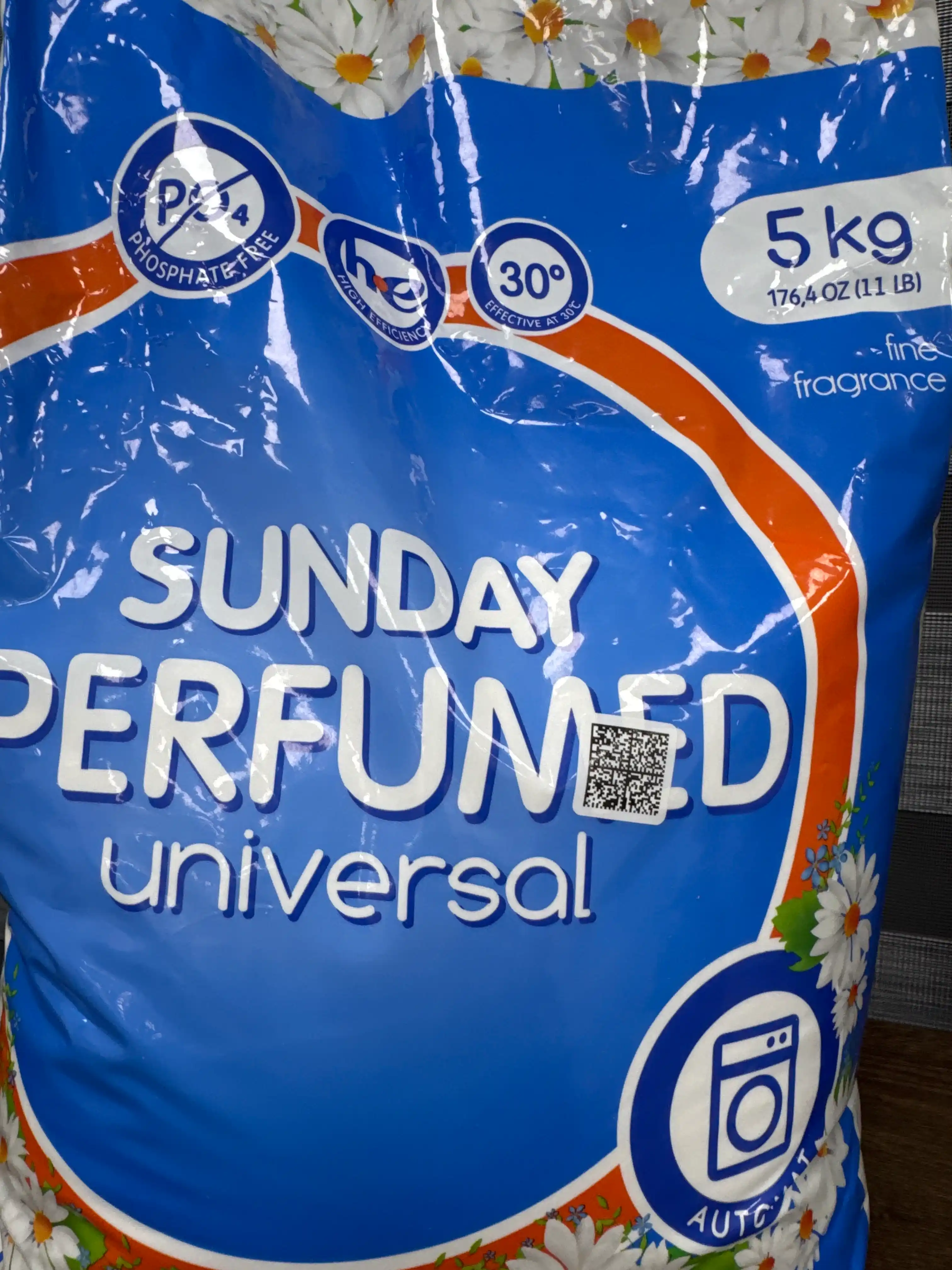 SUNDAY Kir yuvish kukuni avtomatik universal gulli xushbo‘y 5 kg