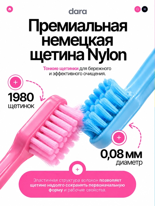 Детская зубная щетка 3 шт, мягкая щетина, для детей 2+, набор зубных щеток