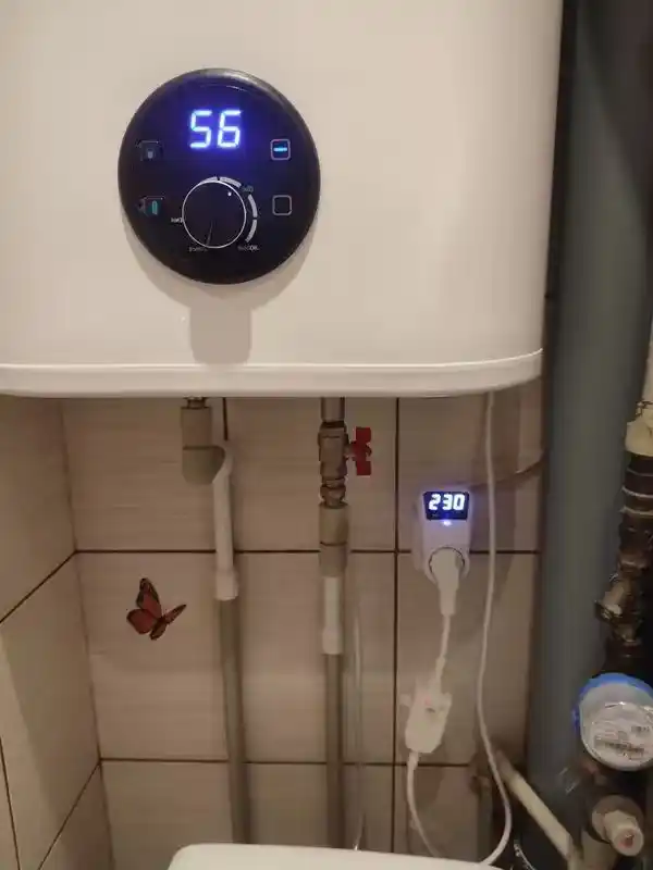220V rozetka uchun 16A kuchlanish relesi, voltmetr va ampermetr