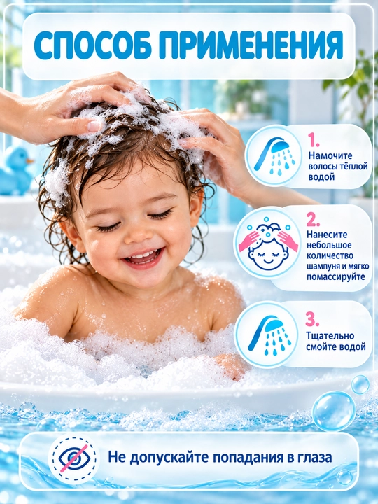 Детский шампунь Baby Sebamed Detangling Shampoo pH 5.5 с бисабололом