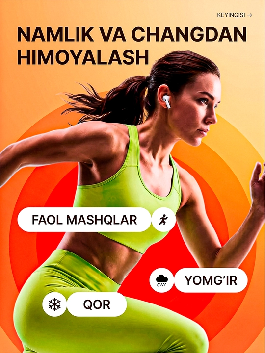 Pods Pro 3 simsiz quloqchinlari, Bluetooth 6.0, ANC, sovg‘a sifatida g‘ilof