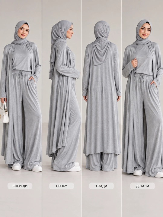 Ayollar uchun yozgi sport kostyumi uchlik, oversize sport kiyimlari