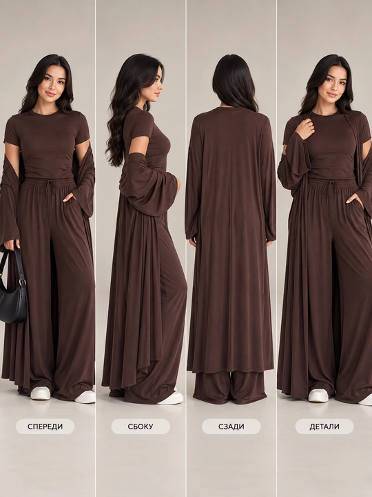 Ayollar uchun yozgi sport kostyumi uchlik, oversize sport kiyimlari