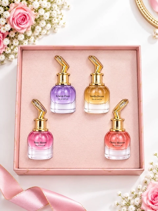 Ayollar va erkaklar uchun mini atirlar to'plami, 4 tasi 1 da, 4*30 ml+sovg'a quti