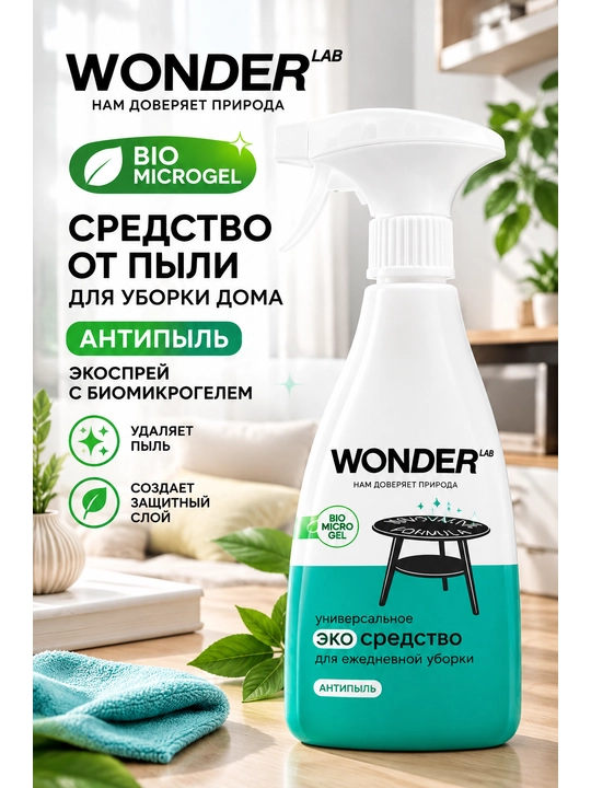Uy uchun changga qarshi vosita WONDER LAB, Biomicrogel asosidagi ekosprey - 