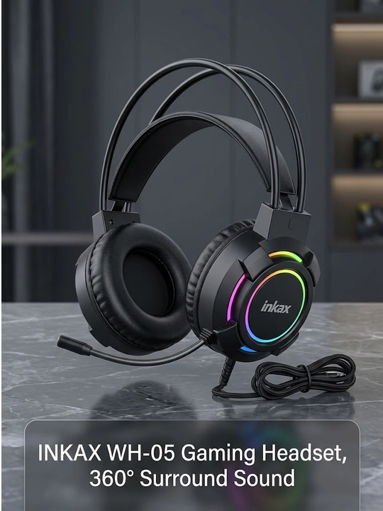 Проводные наушники с RGB-подсветкой - 