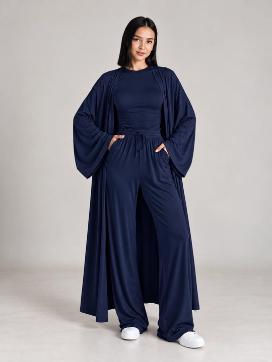 Ayollar uchun yozgi sport kostyumi uchlik, oversize sport kiyimlari - 