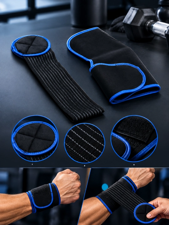 Sport uchun elastik fiksator – Qo‘llab-quvvatlovchi bint, Velcro bilan - 