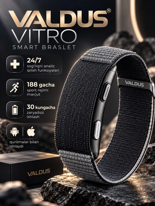 VALDUS VITRO смарт-браслет, ЭКГ, мониторинг здоровья, спорт и сон - 