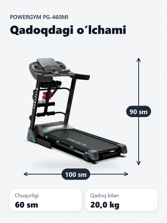 Беговая дорожка PowerGym PG-460MI