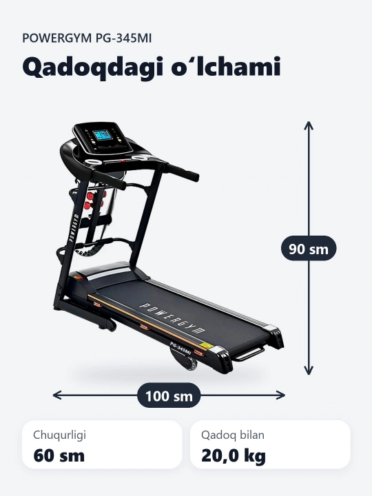 PowerGym PG-345Mi yugurish yo'lakchasi