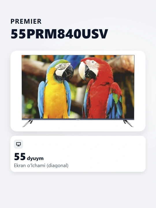 Смарт телевизор Premier 55PRM840USV 55"