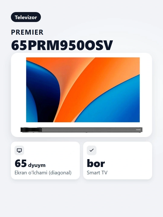 Смарт телевизор Premier 65PRM950OSV 65"