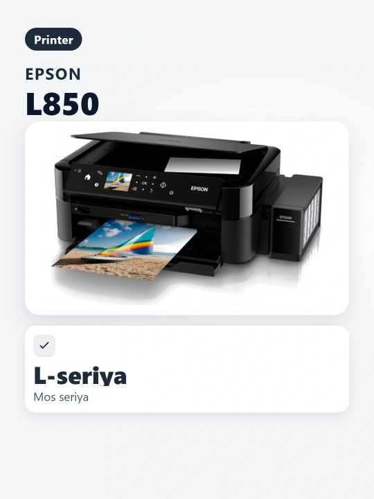 Purkovchi printer Epson L850