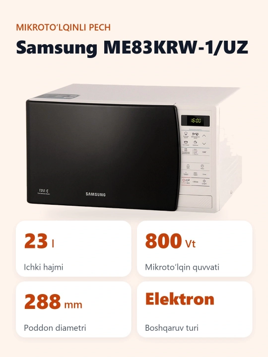 Mikroto'lqinli pech Samsung ME83KRW-1/UZ