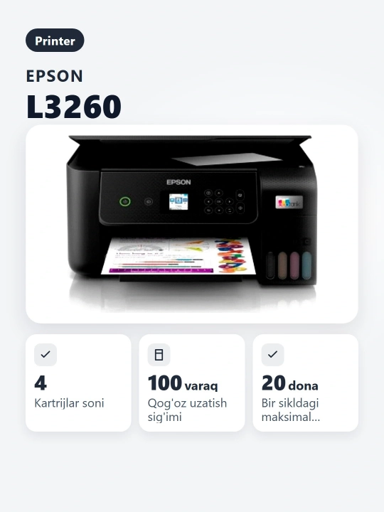 Струйный принтер Epson L3260