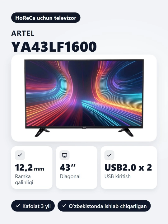 Televizor Artel YA43LF1600 FullHD YandexTV