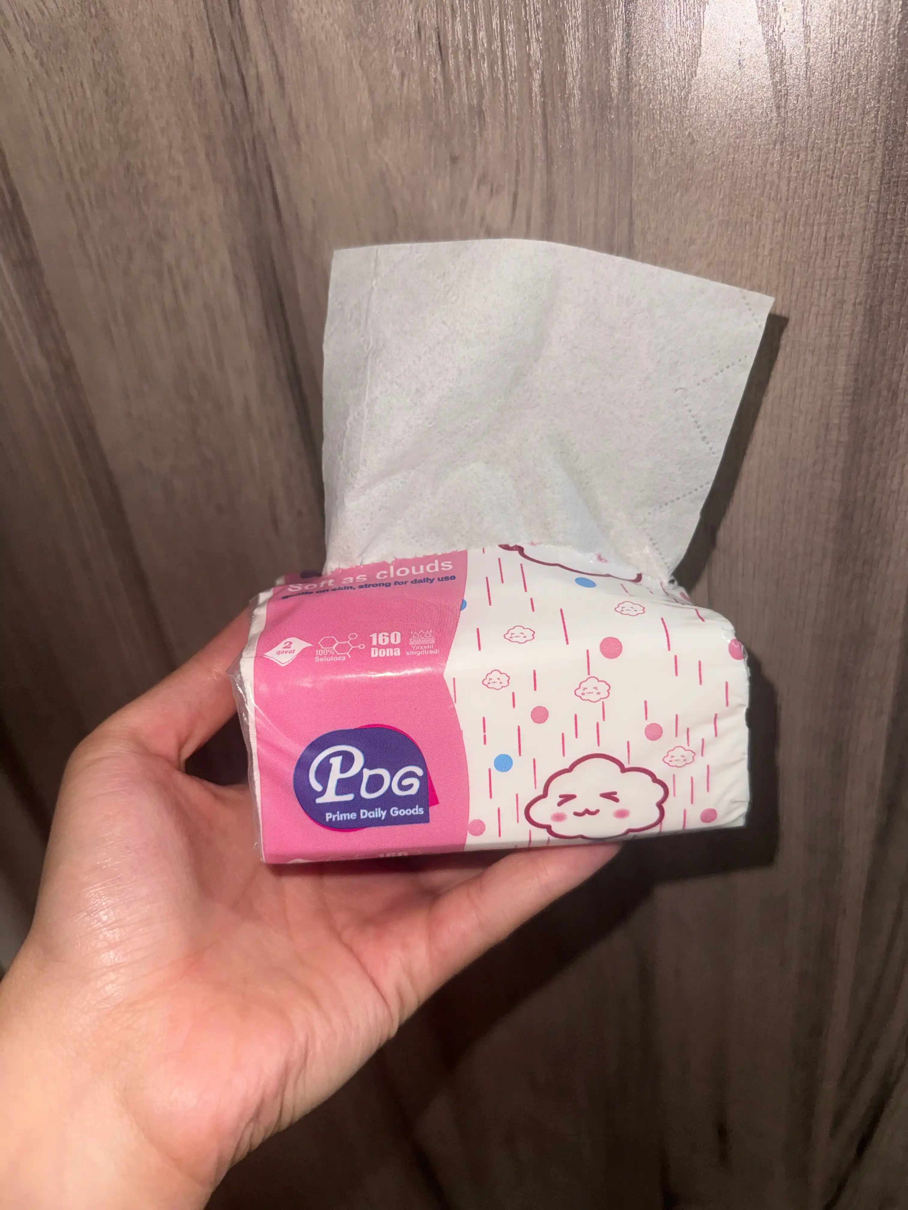 Bir martalik gigiyenik salfetkalar PDG 1 pachkada 10 ta qadoq
