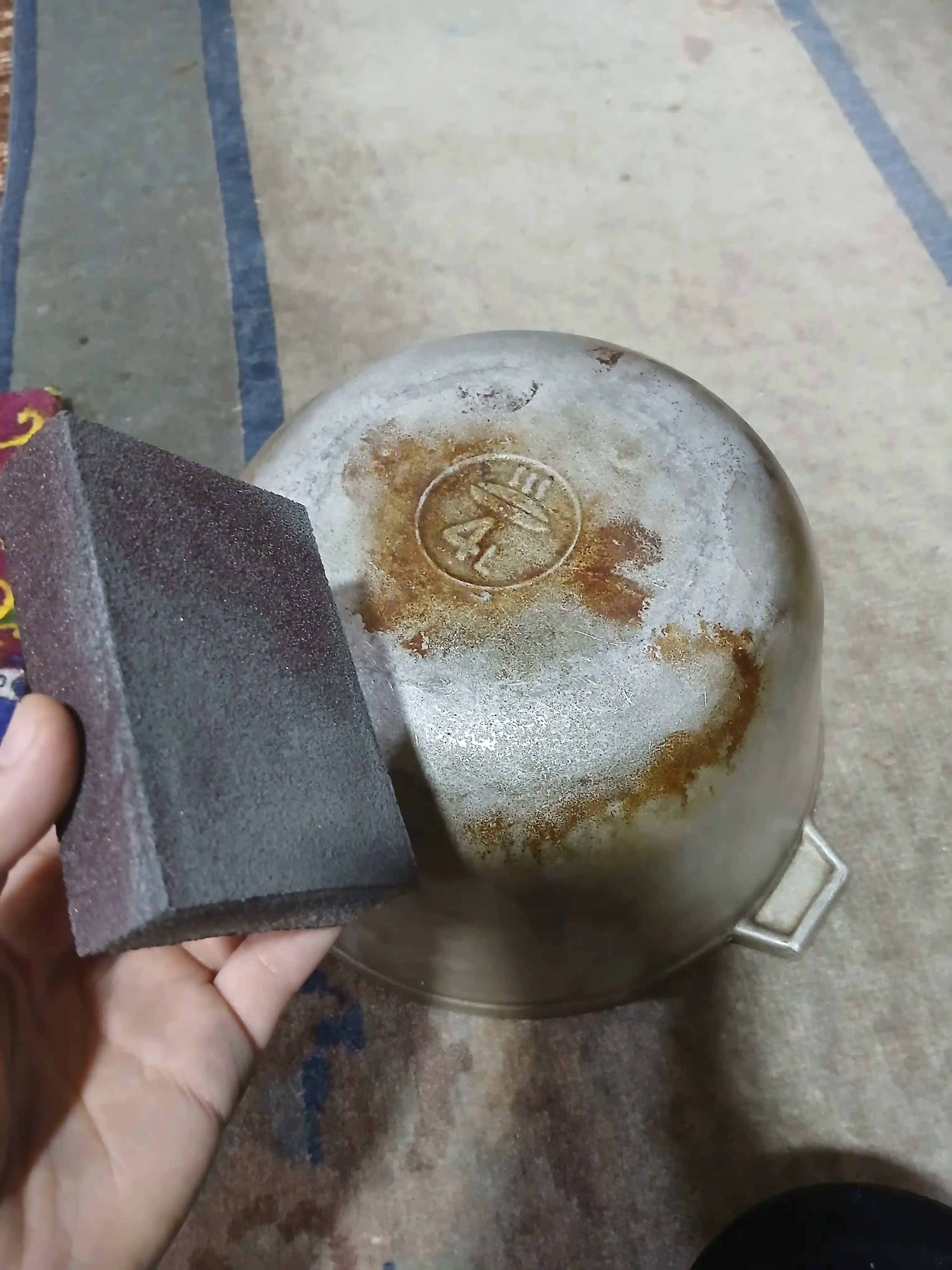 Губка кухонная абразивная, для удаления ржавчины и нагара, для металлической посуды