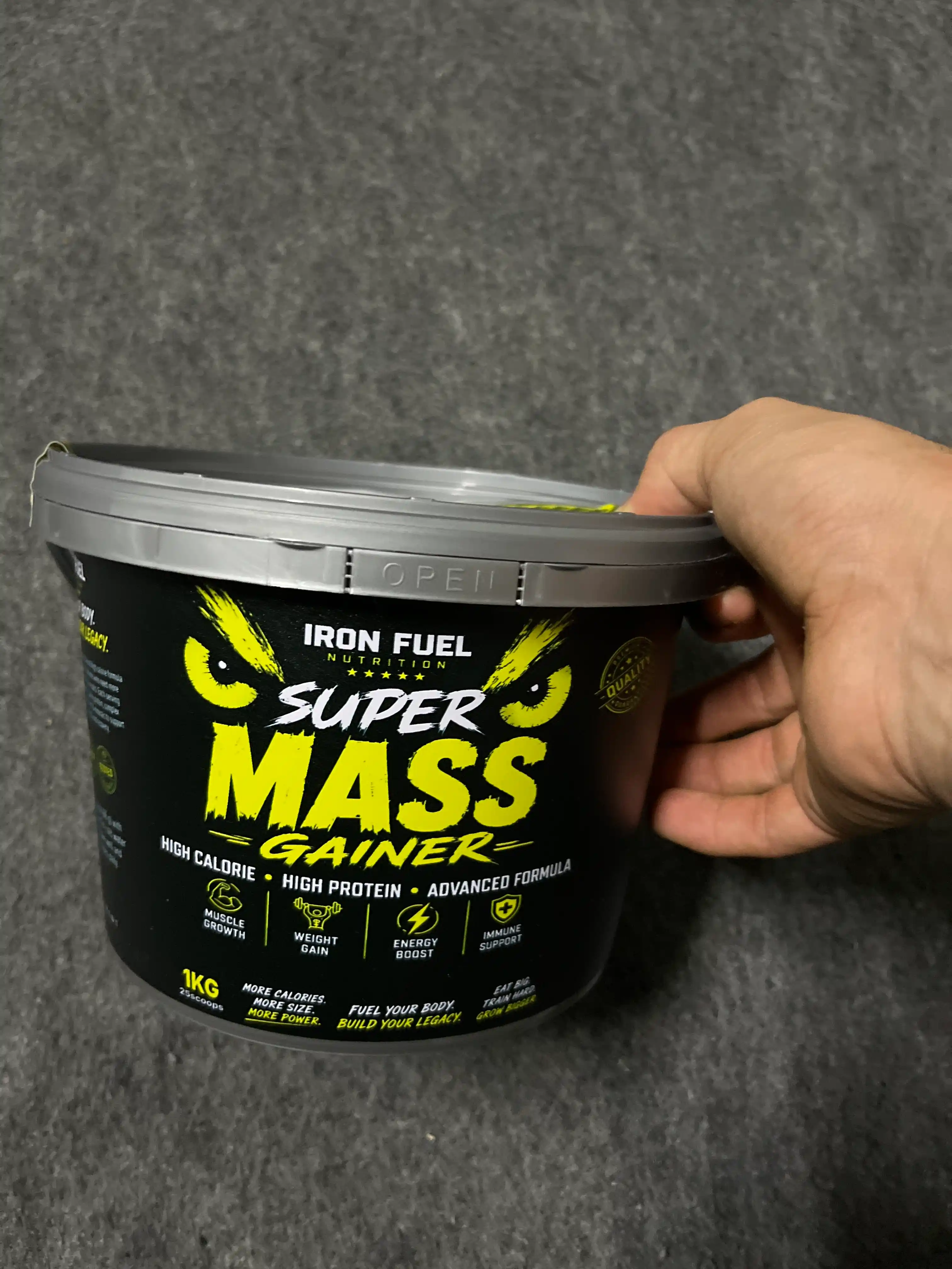 Geyner Super MASS GAINER, mushak massasini olish uchun, 1-3-7 kg