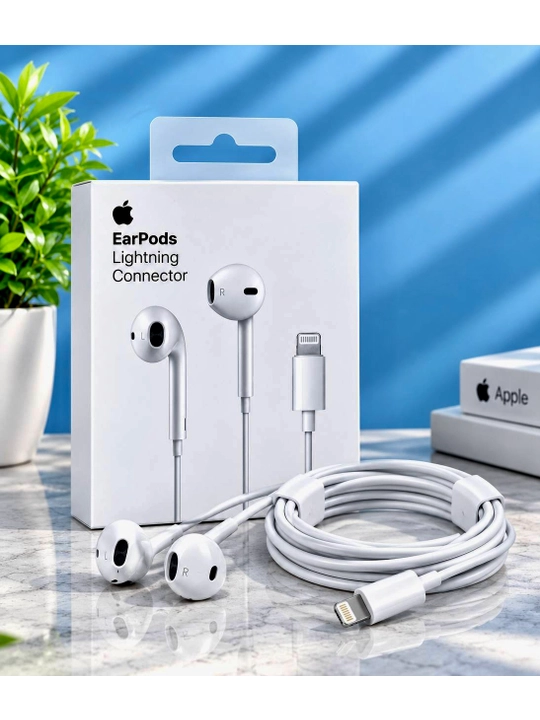 Apple Earpods Lightning quloqchinlari, sifatli simli naushnik - 