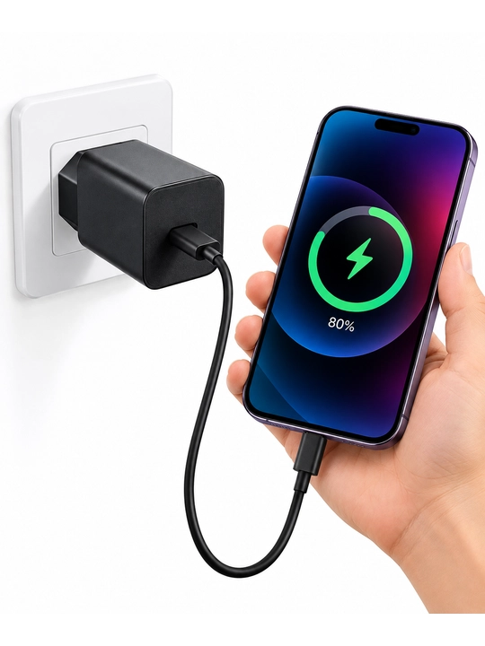 Сетевой адаптер 45 Вт USB-C с кабелем, PD, зарядное устройство для телефона