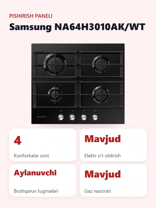 Pishirish paneli Samsung NA64H3010AK/WT