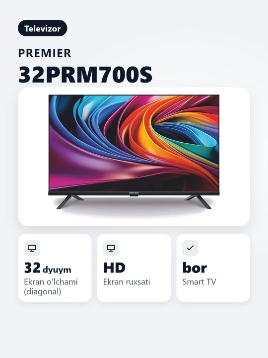 Телевизор Premier 32PRM700S Smart TV, HD