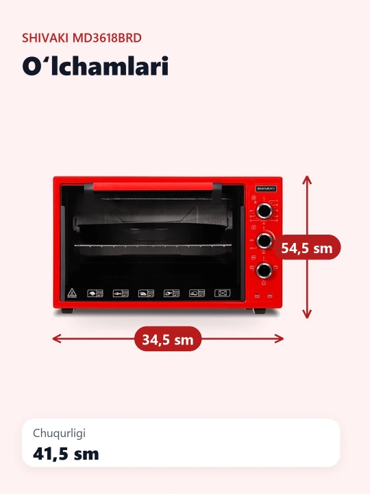 Мини-печь Shivaki MD 3618 Brd/brd