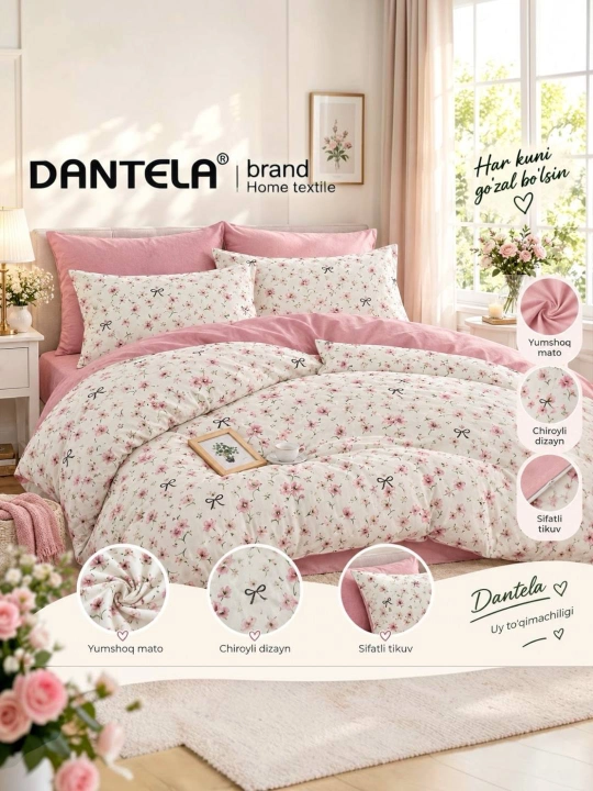 Pastel rangli to‘r, Xb materiali, choyshab to‘plami, to‘liq to‘plam - 