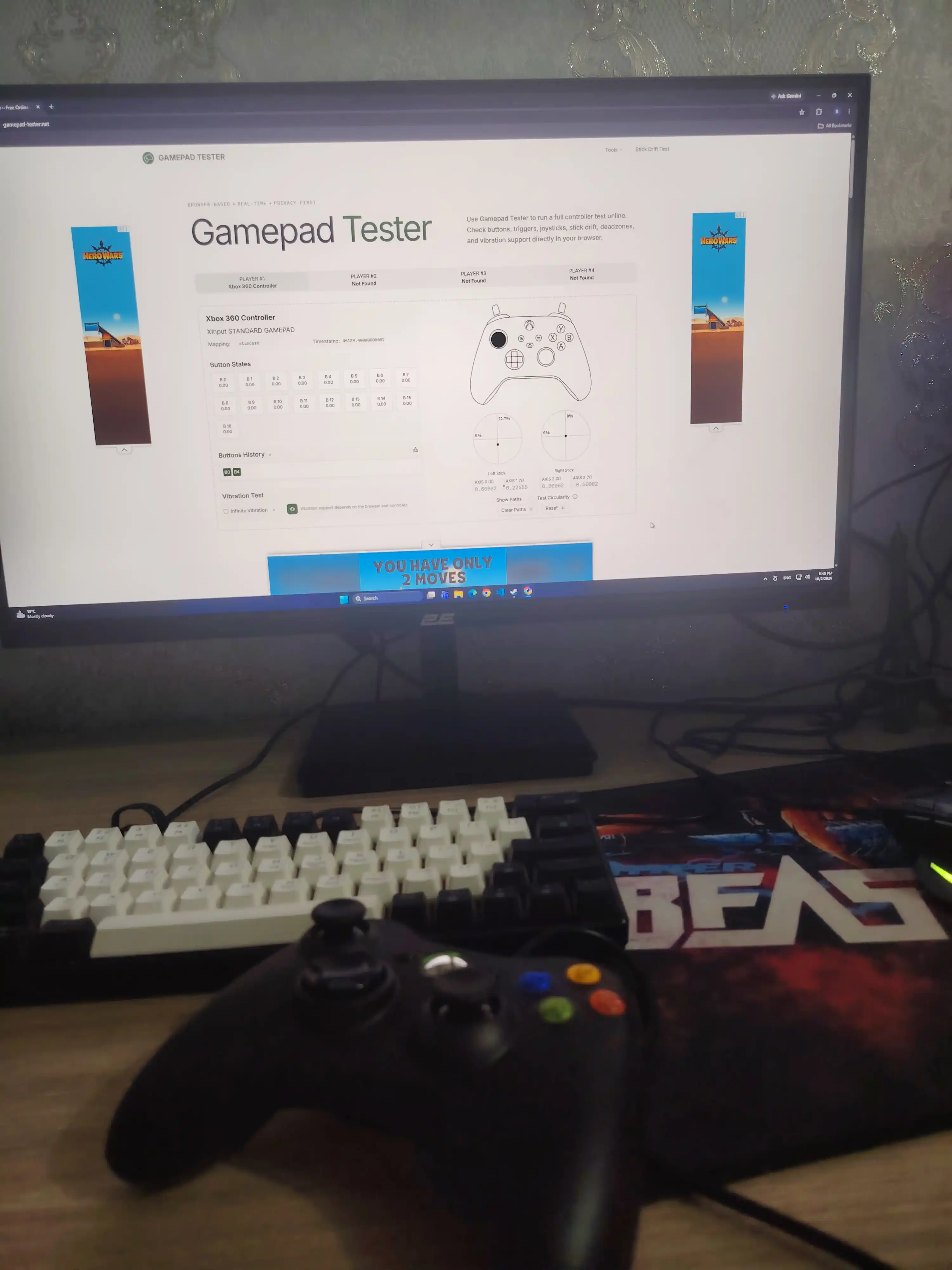 Xbox / PC uchun simli joystik (USB)