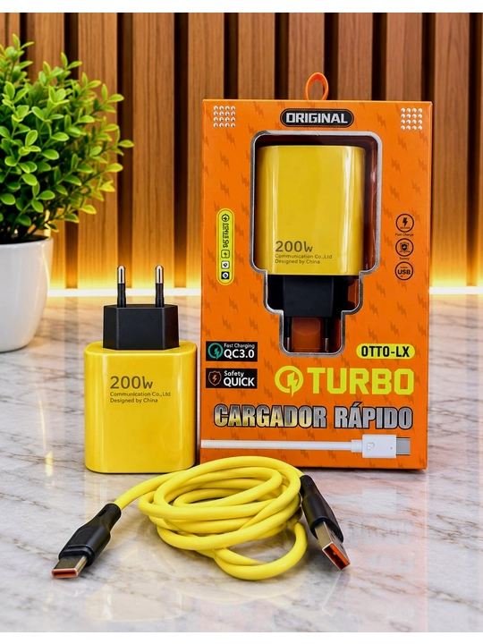 OTTO-LX 200W Turbo tezkor zaryadlovchi qurilma va kabel to'plami - 