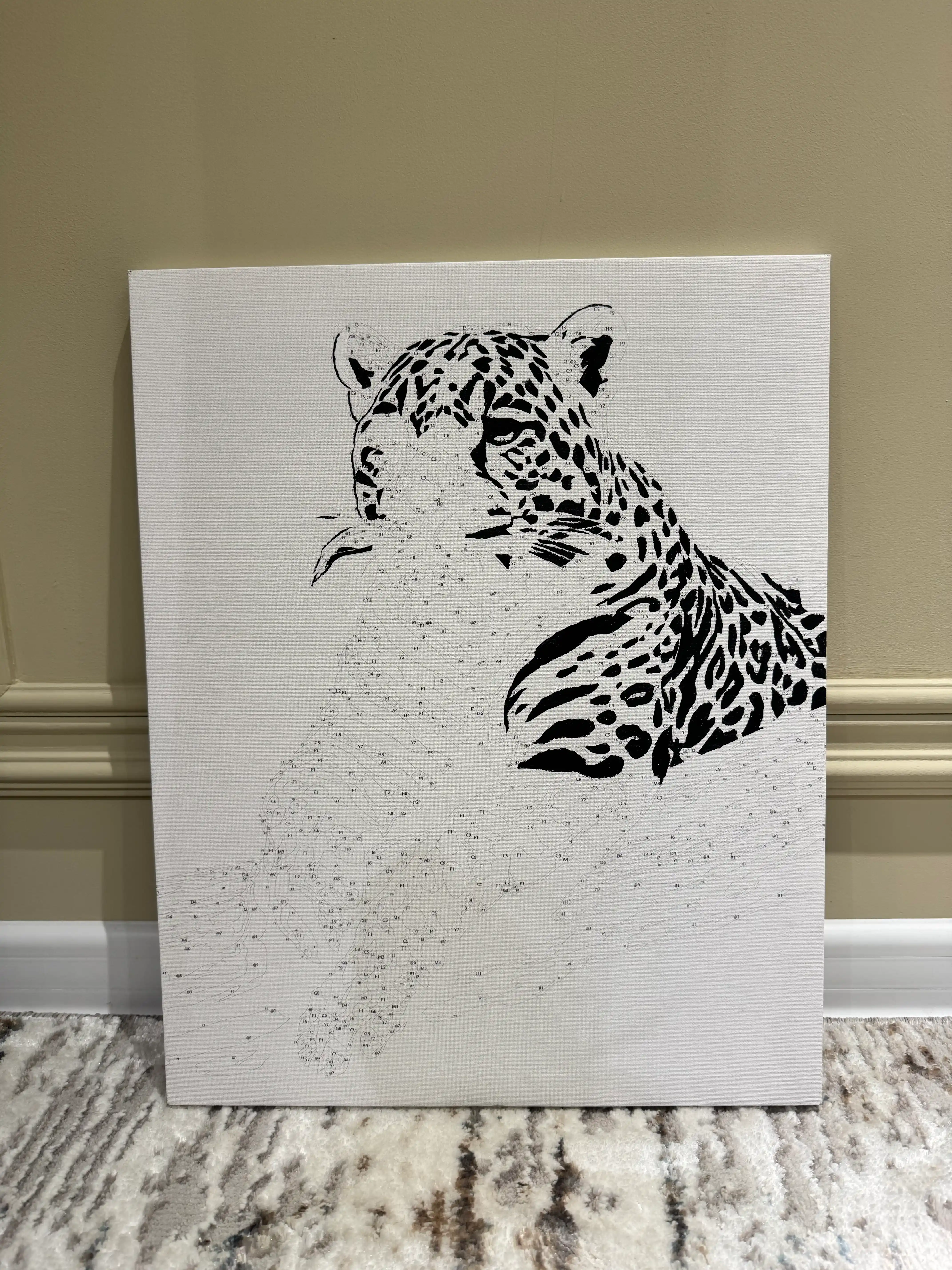 Raqamlar bo'yicha rasm chizish ARTERY "Уovvoyi hayvonlar", holstda chizmachilik, 40*50 sm