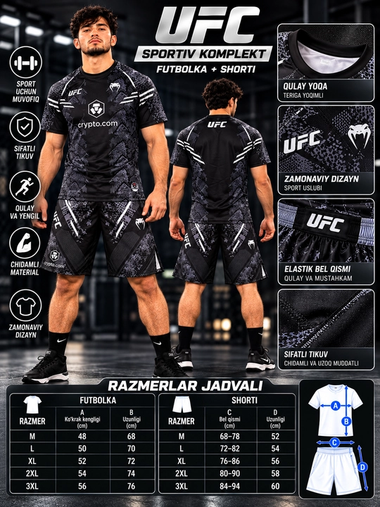 GREEN HILL sport forma: zal uchun kiyim, mma forma va boks forma 