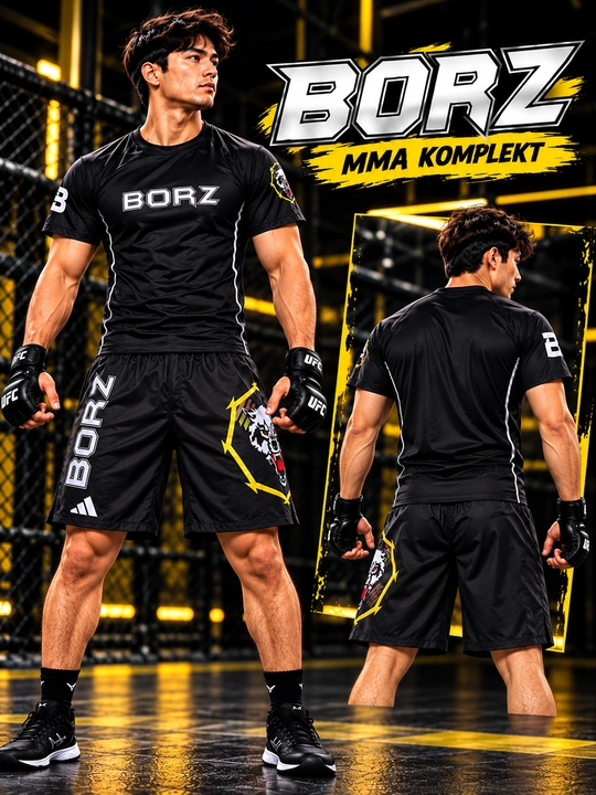 Спортивная форма GREEN HILL: рашгард мужской, шорты для мма, - 