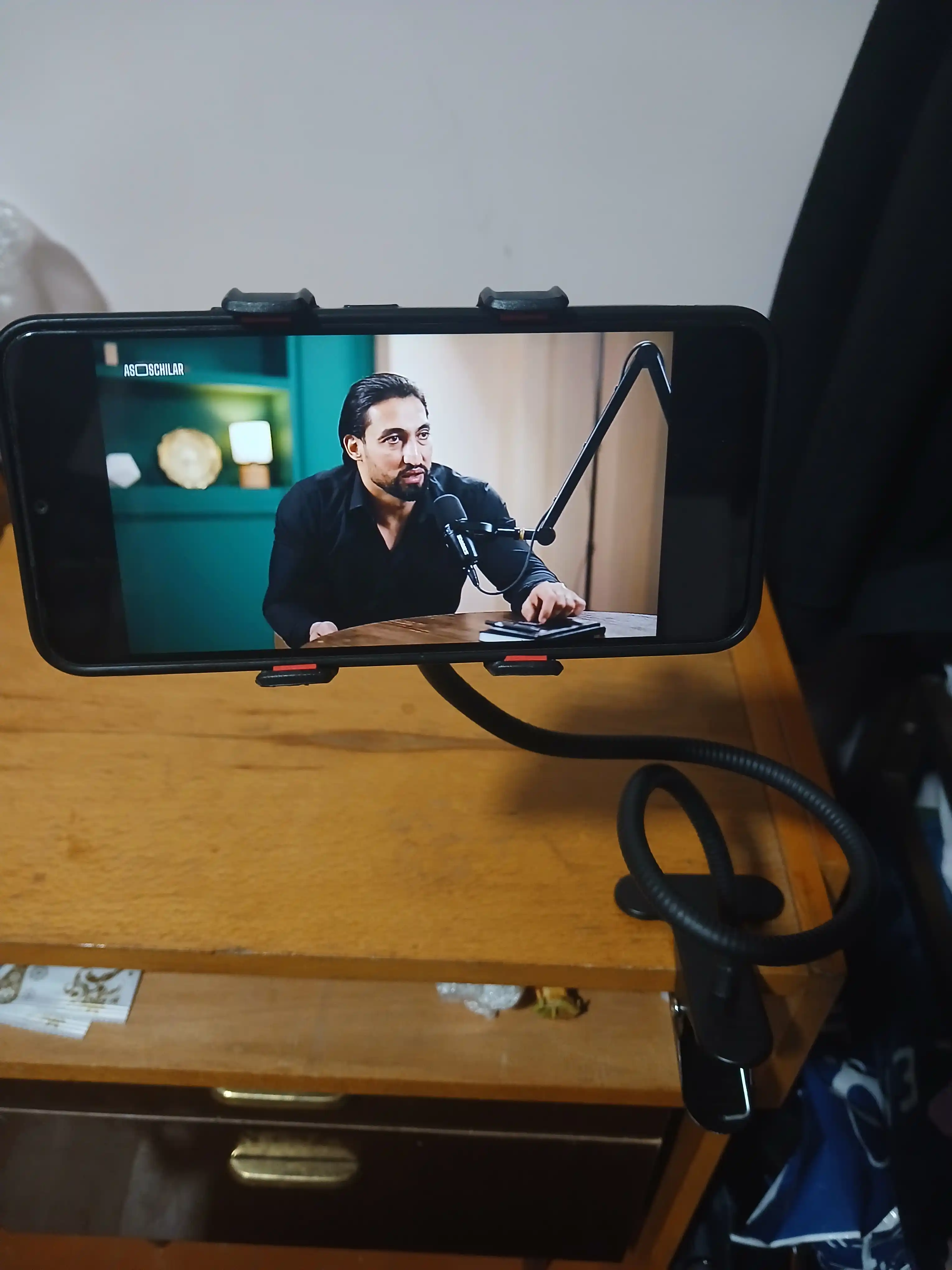 Держатель с зажимом на 360 градусов для телефона с подпружиненной металлической, 50 см