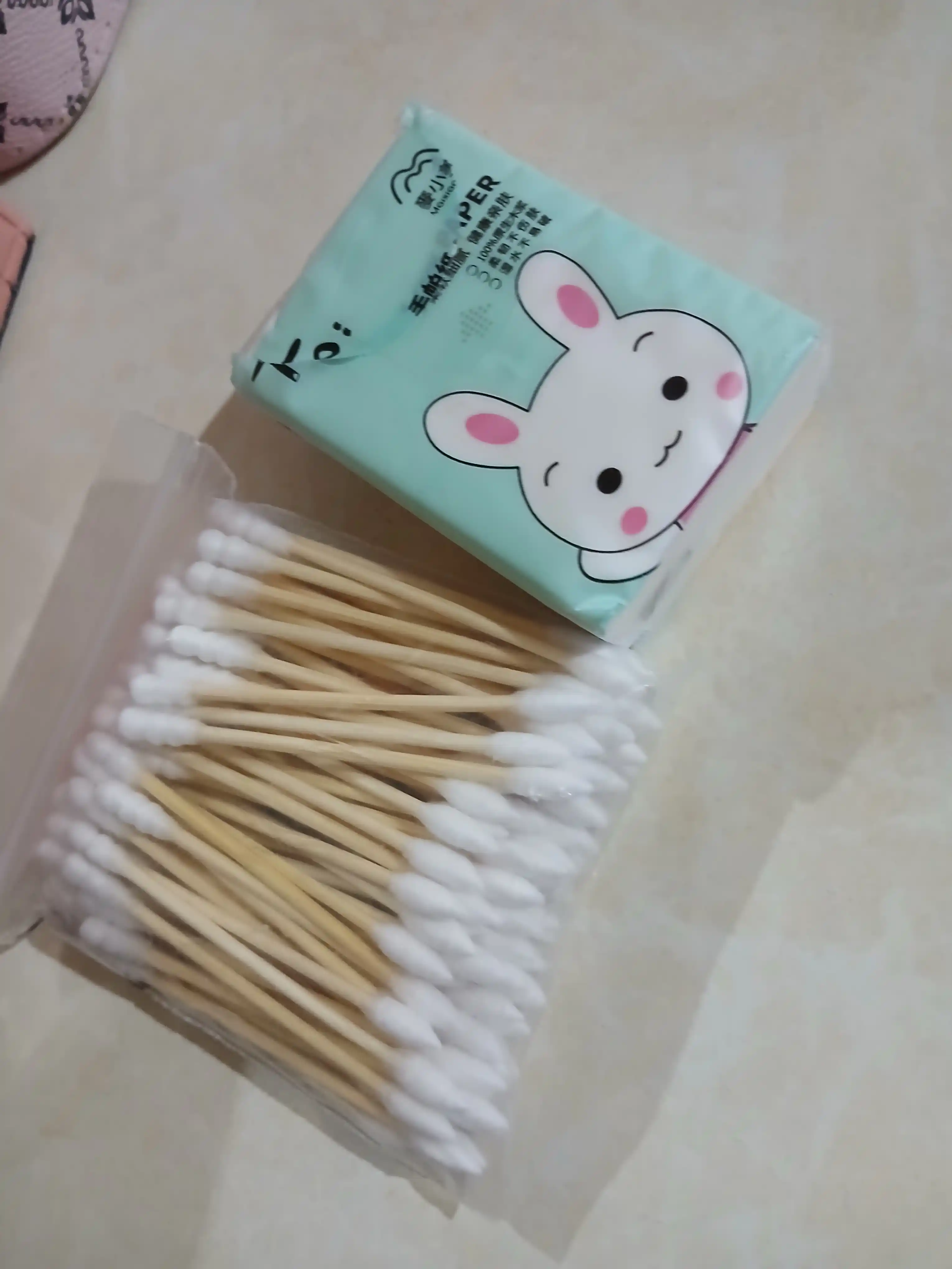 Bir martalik ko'p funksiyali ikki tomonlama ingichka paxta tayoqchalari, 100/500 ta tampon