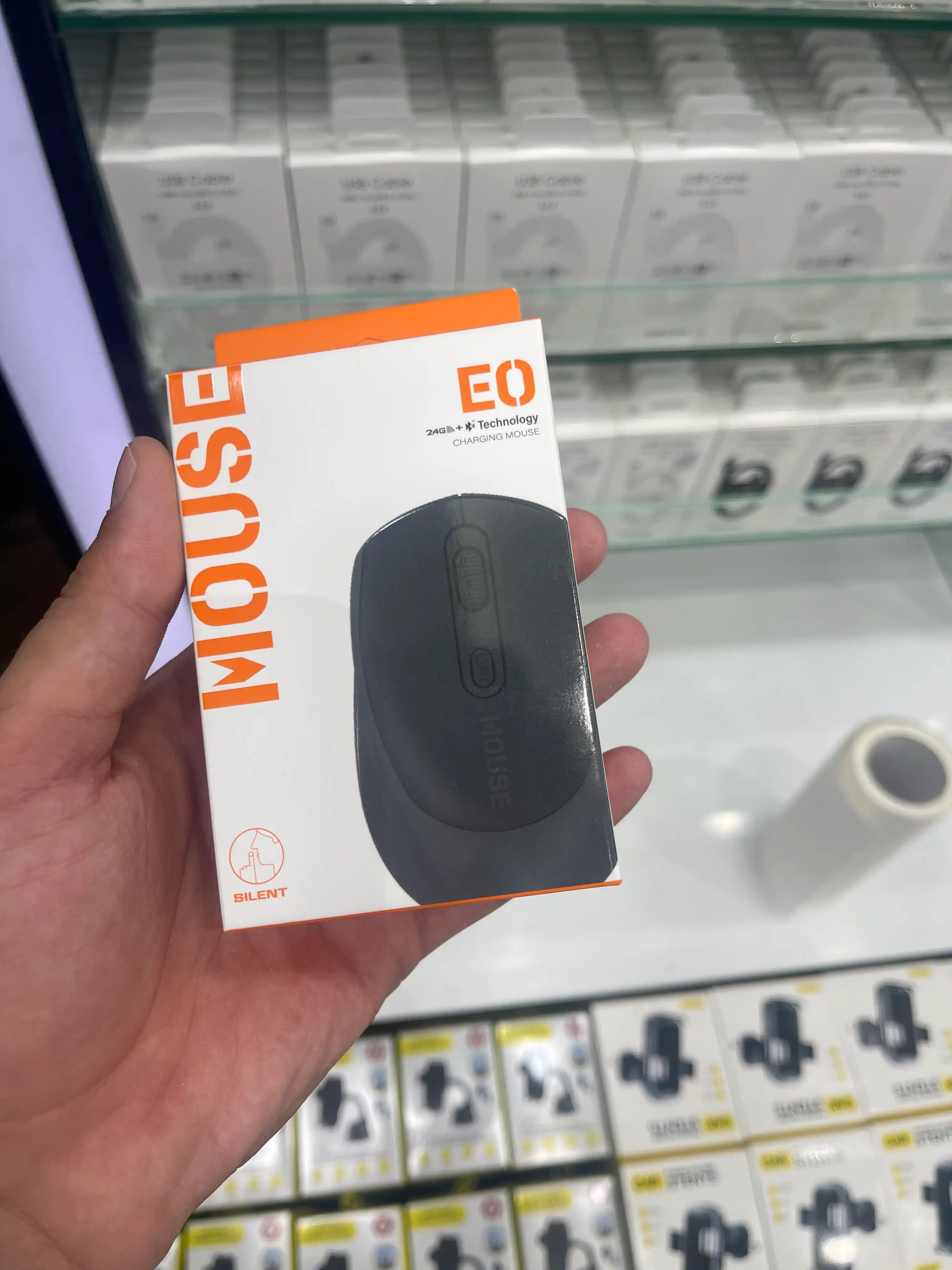 Sichqoncha simsiz va ovozsiz 2.4G va Bluetooth Silent E0