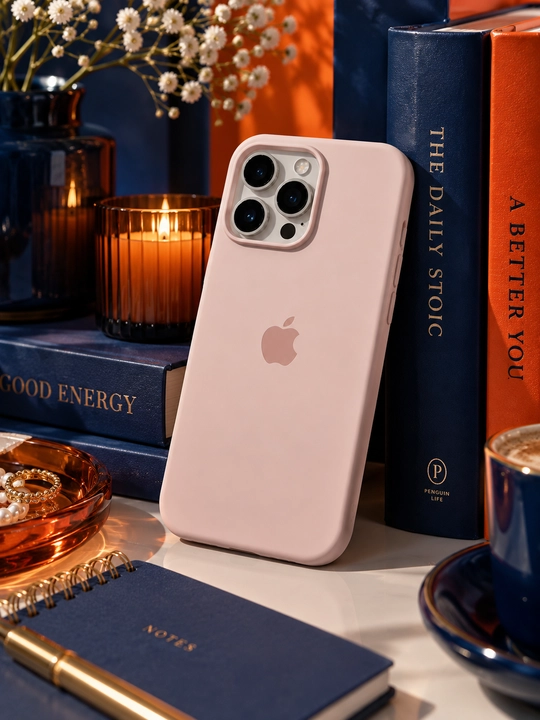 IPhone 13-17, Pro, Pro Max uchun silikon g‘ilof, chang yig‘maydi, oson tozalanadi
